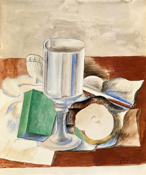 Pablo Picasso Oil Paintings Still Life With Class And An Apple